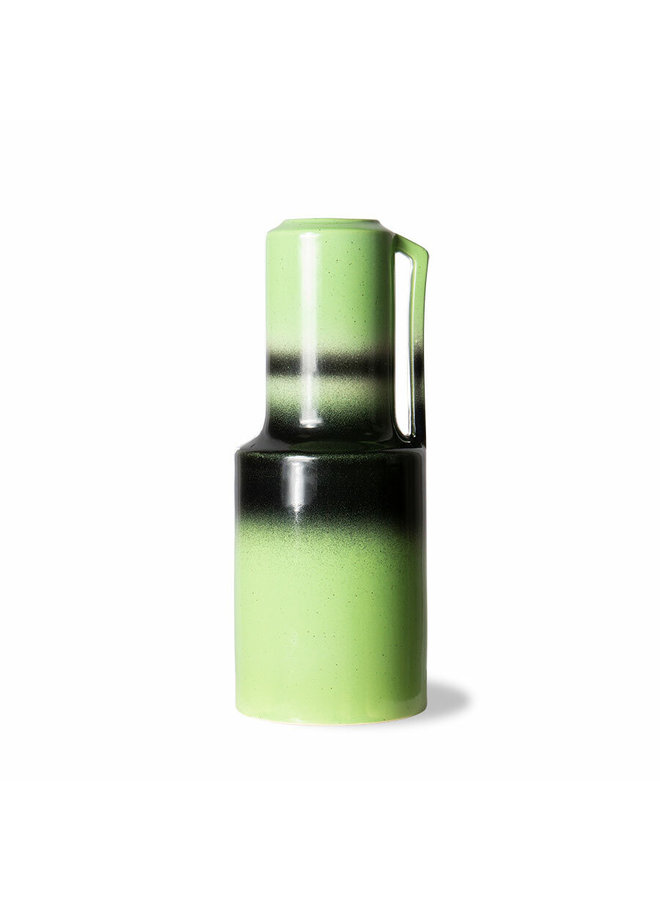 The Emeralds Ceramic Vase green with handle
