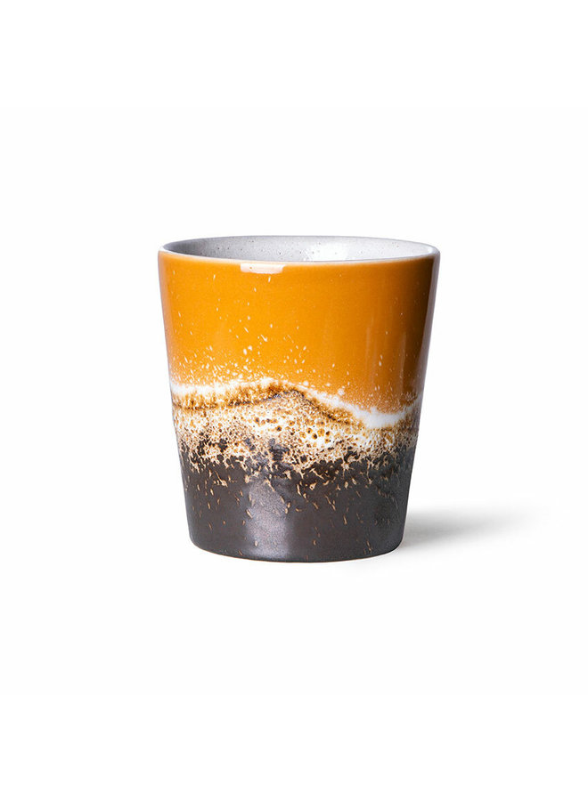 Ceramic 70's coffee mug - Fire