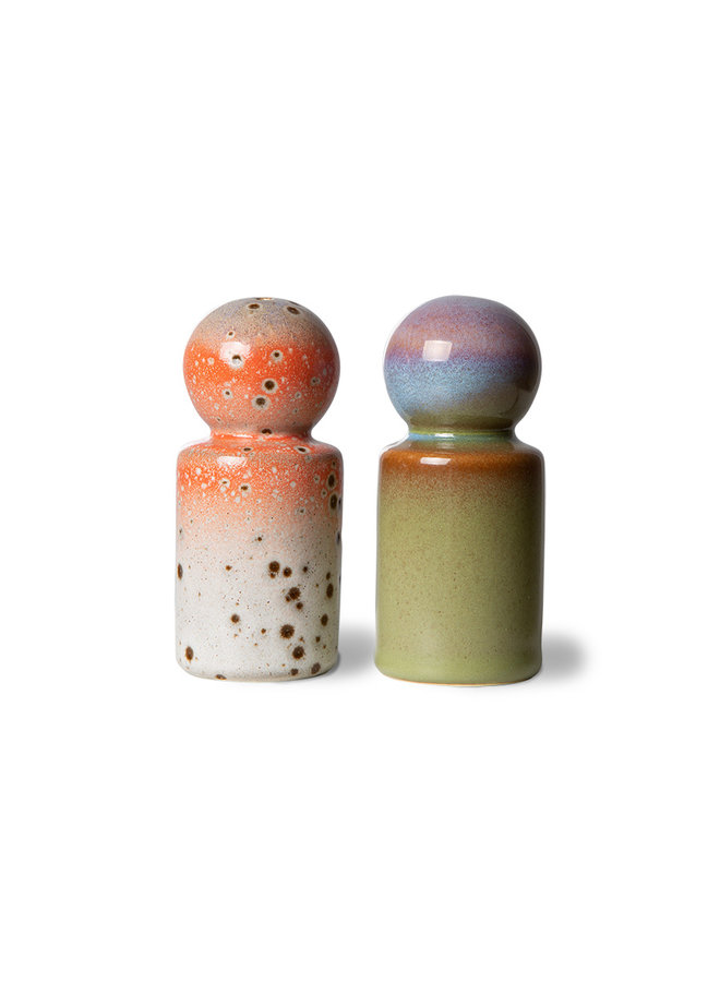 70's Ceramic Pepper & Salt Jar - Small Heroes Conceptstore