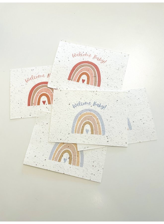 Flower Seeds card - Welcome Baby Girl