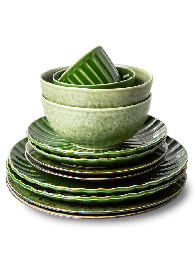 The Emeralds: Ceramic Dessert Bowls, Green (Set of 4)