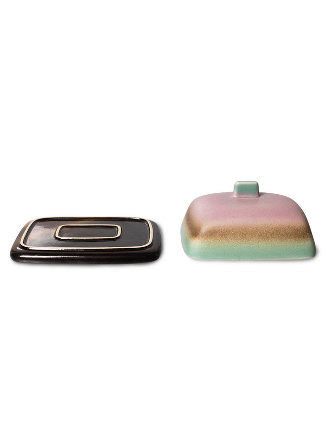 70S Ceramics: Butter Dish - Mercury