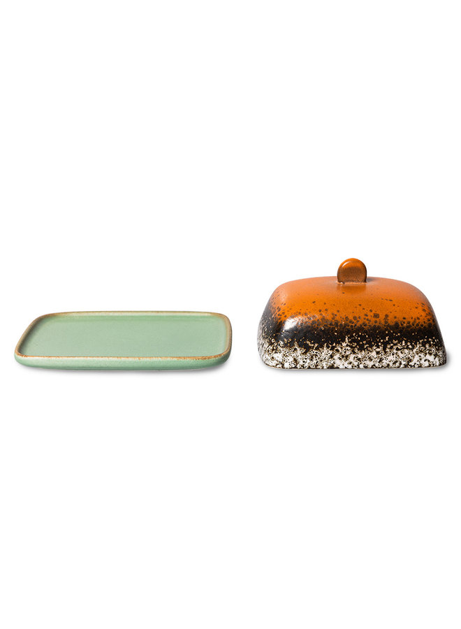 70S Ceramics: Butter Dish - Meteor