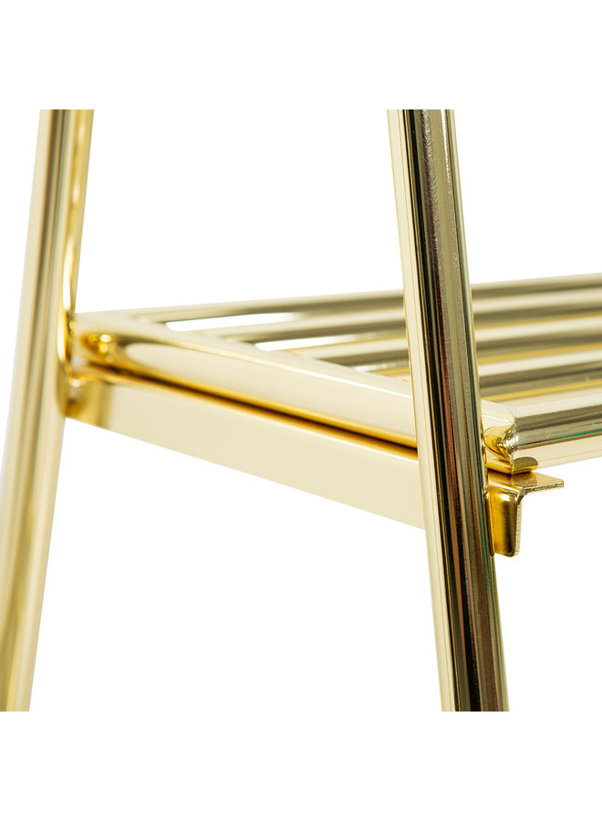 Clothing rack with hanger/hook set - brass