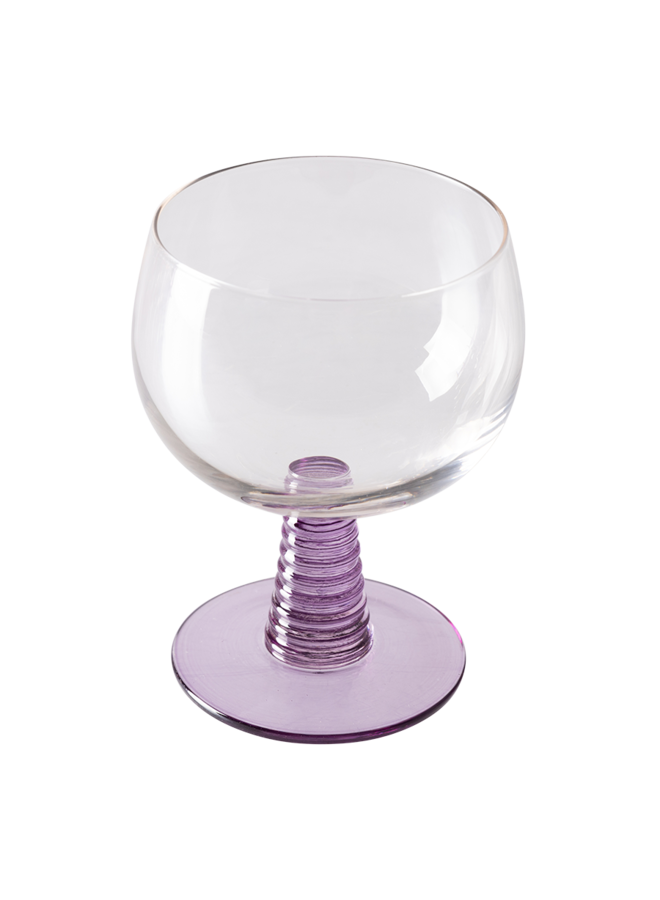 Swirl wine glass - purple