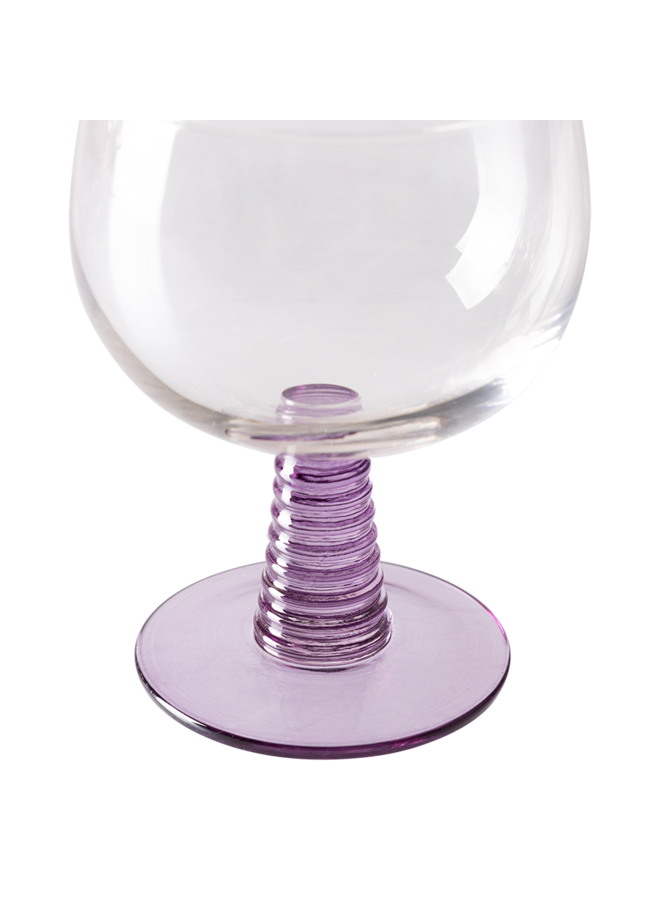 Swirl wine glass - purple