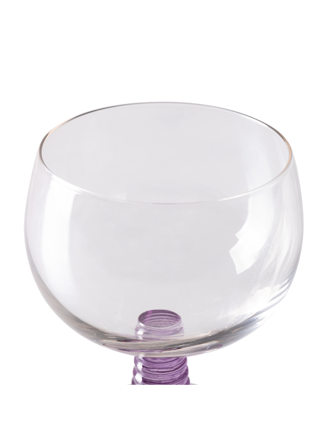 Swirl wine glass - purple