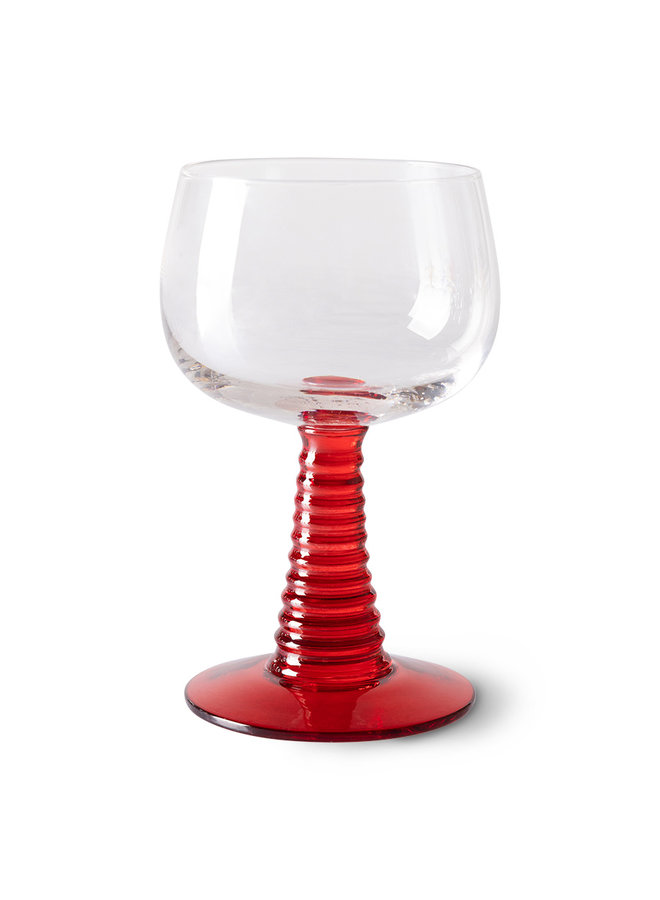 Swirl Weinglas hoch - red