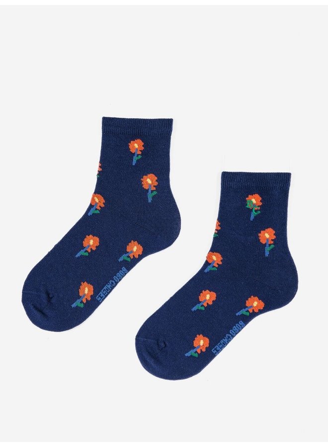 Flowers All Over Short Socks