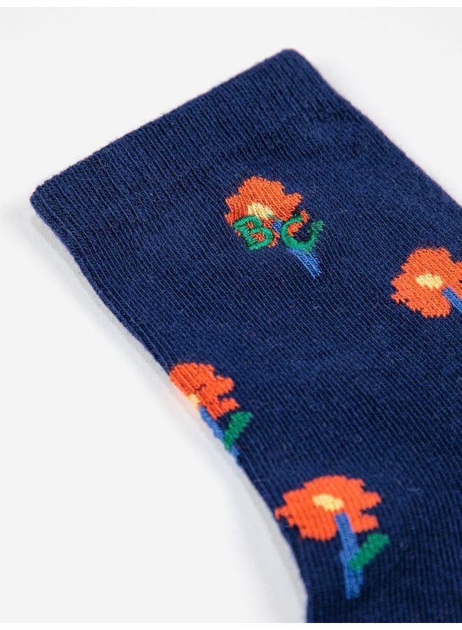 Flowers All Over Short Socks