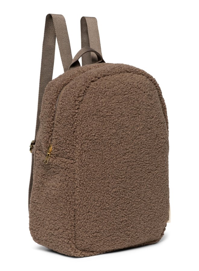 Brown Teddy Midi Backpack