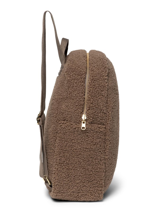 Brown Teddy Midi Backpack