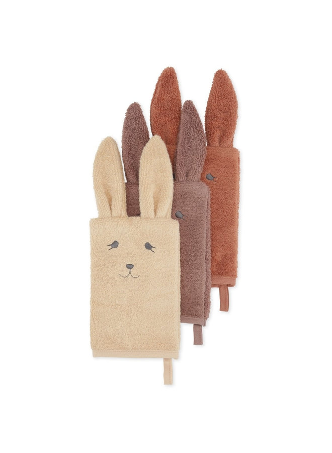 3er-Pack Waschlappen - Bunny