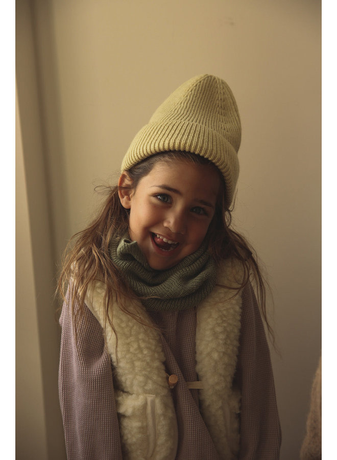 Fonzie Kids Merino Beanie - Light Yellow