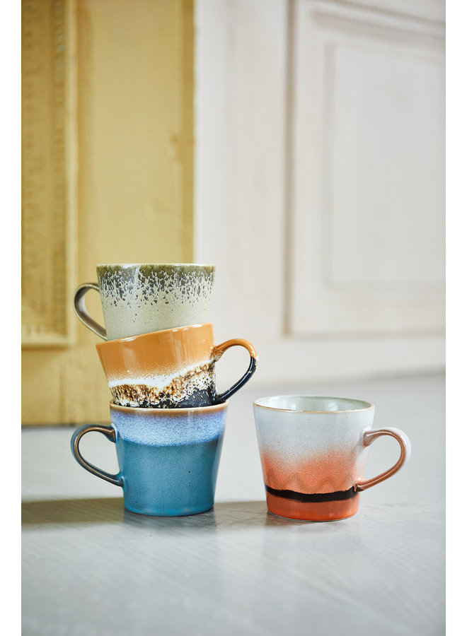 70s ceramics Cappuccino Mug - Bark
