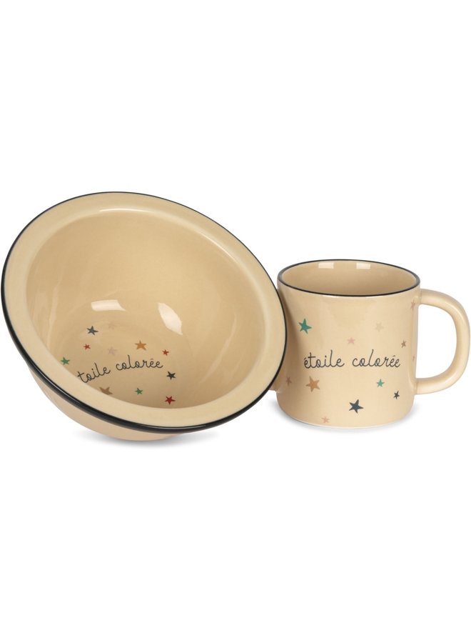 Schale und Tasse aus Keramik
