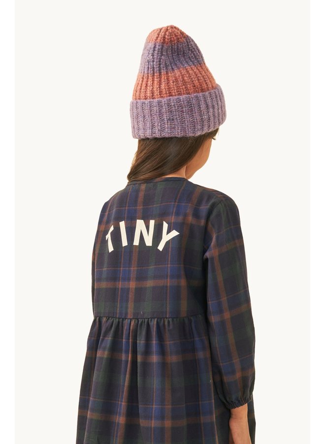 TINY CHECK DRESS navy