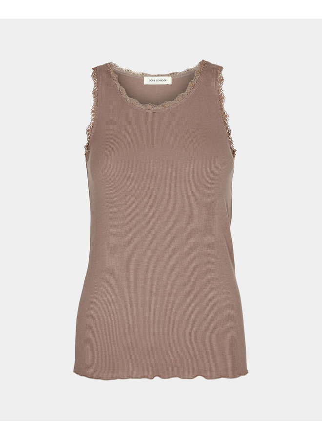 TOP mit Spitze - beige