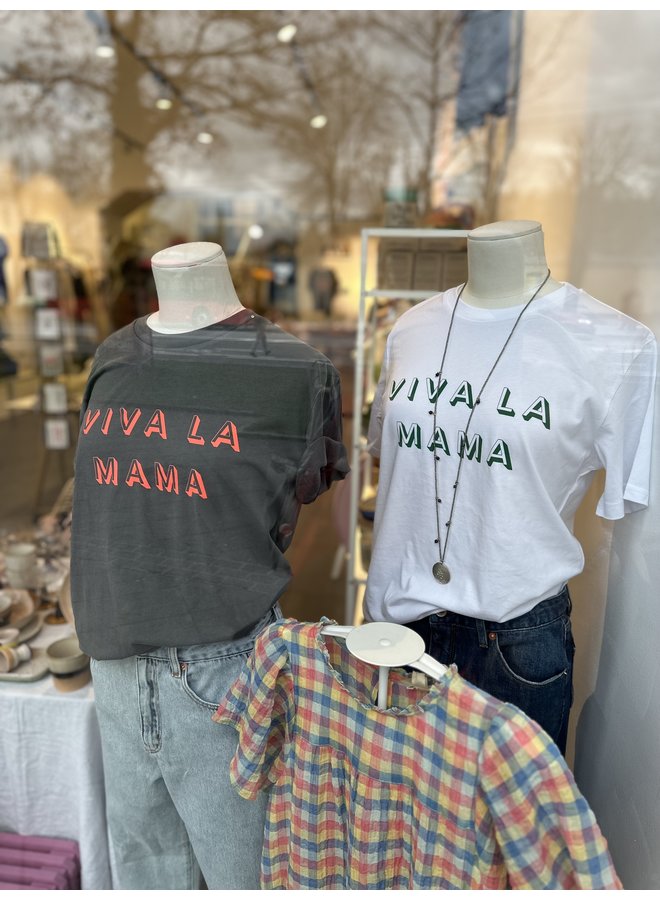 VIVA LA MAMA T-Shirt - washed grey