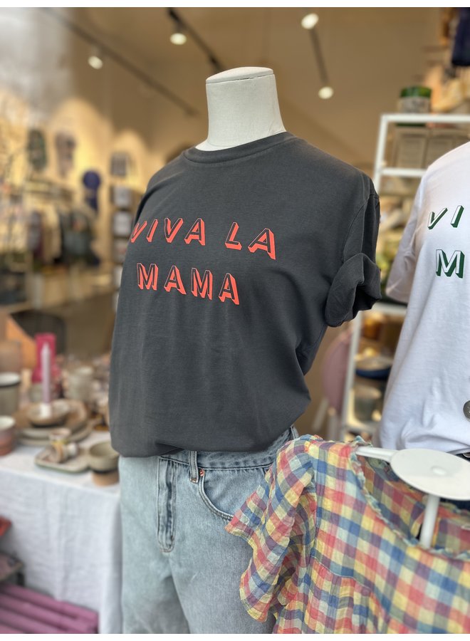 VIVA LA MAMA T-Shirt - washed grey