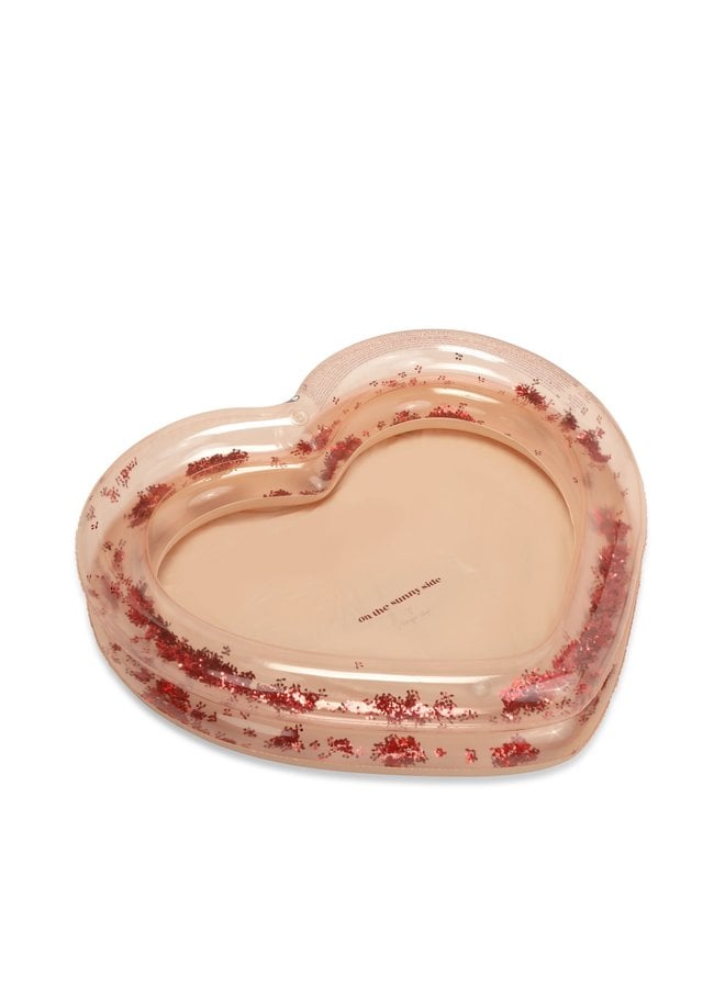 Heart pool - blush transparent