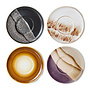 70s ceramics saucer set of 4