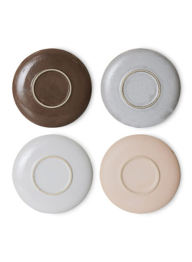 70s ceramics saucer set of 4