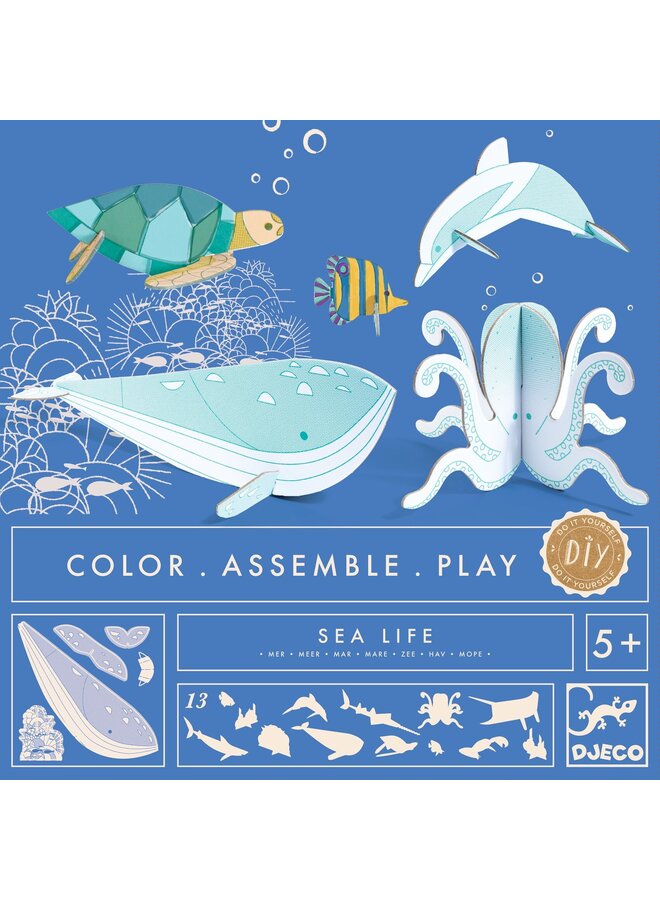 Sea creatures - paint, put together, play