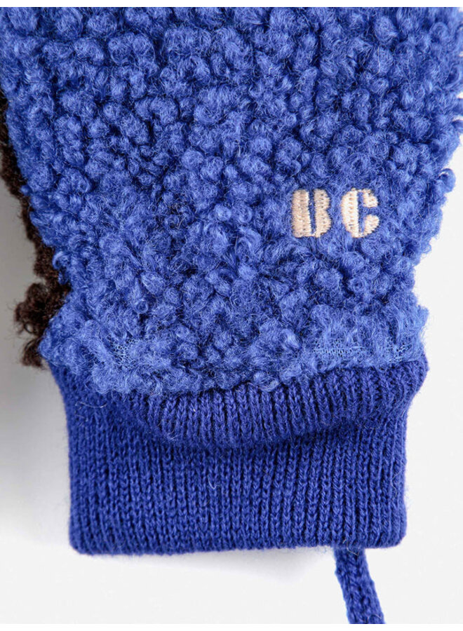 B.C. Color Block blue sheepskin gloves - Small Heroes Kidsconceptstore