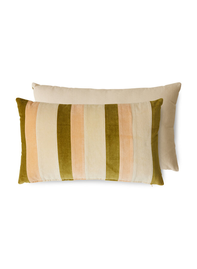 Striped velvet cushion Fields