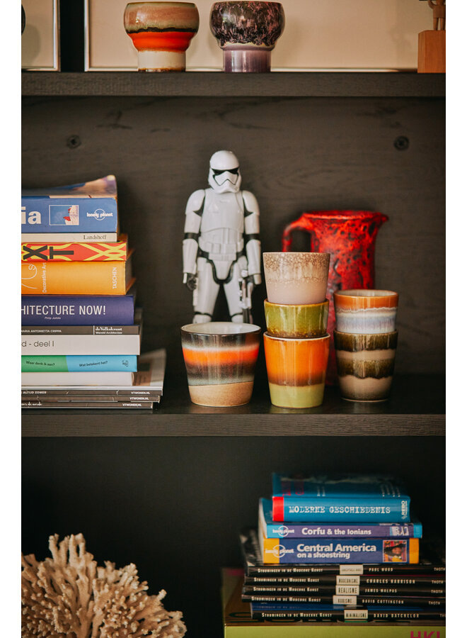 Ceramic 70's coffee mugs Elements set of 6