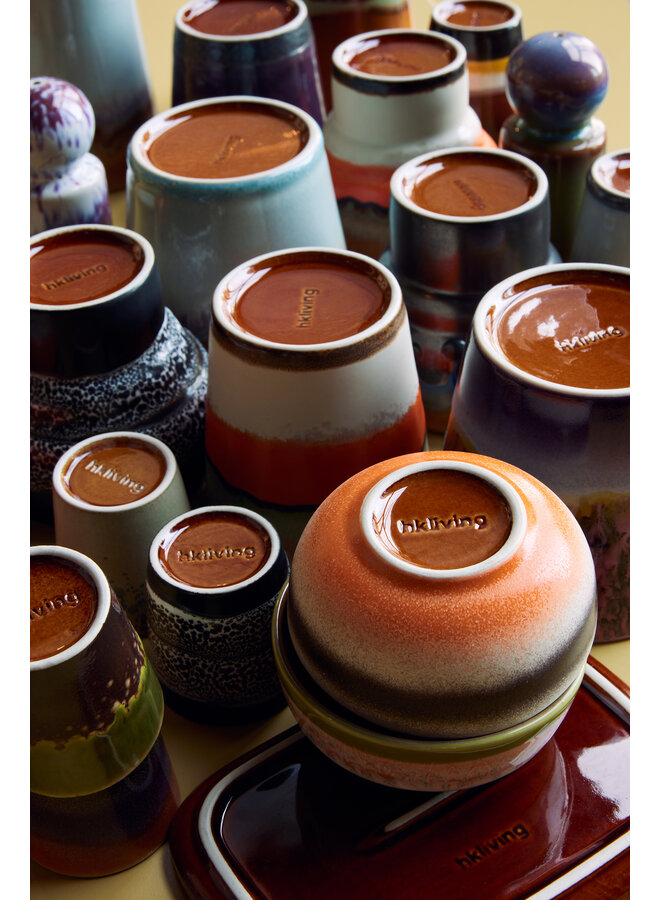 Ceramic 70's coffee mugs Elements set of 6