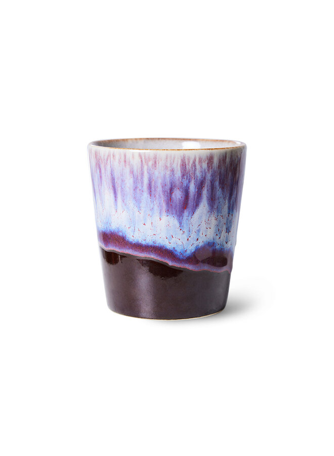 70s ceramics coffee mug - Yeti / Purple Rain