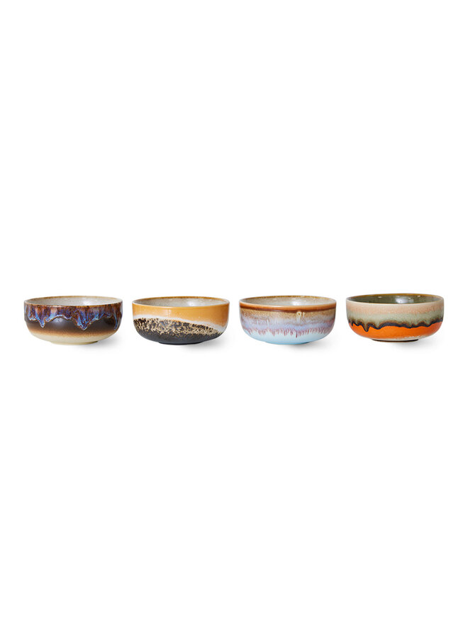 70s ceramics tapas bowls Crystal - set of 4