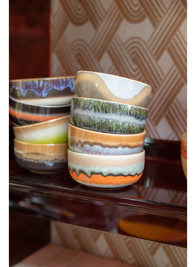 Ceramic 70's Dessert Bowls Reef - set of 4