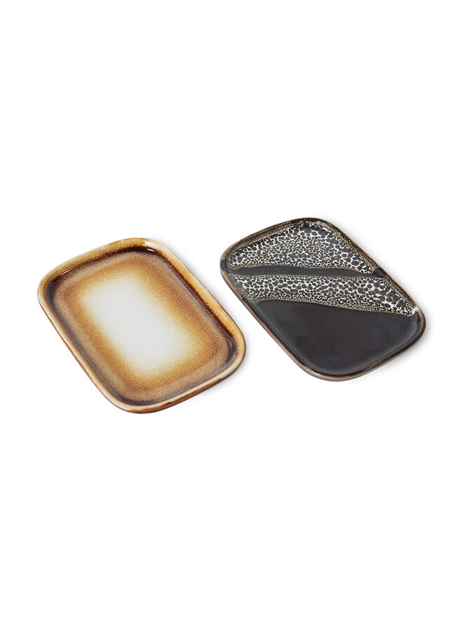 70s ceramics: small trays, aries (set of 2)