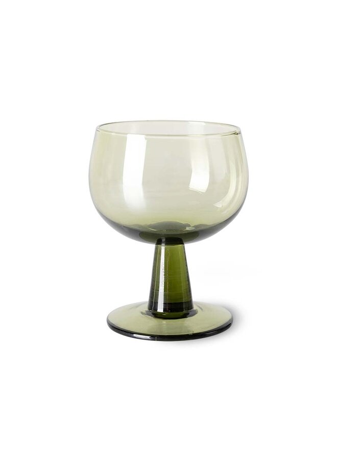 The emeralds Wein Glas niedrig - olive green