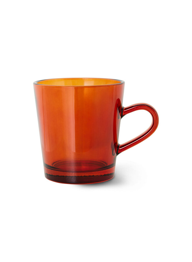 70s Glassware Kaffeegläser (4 Stück) - amber brown