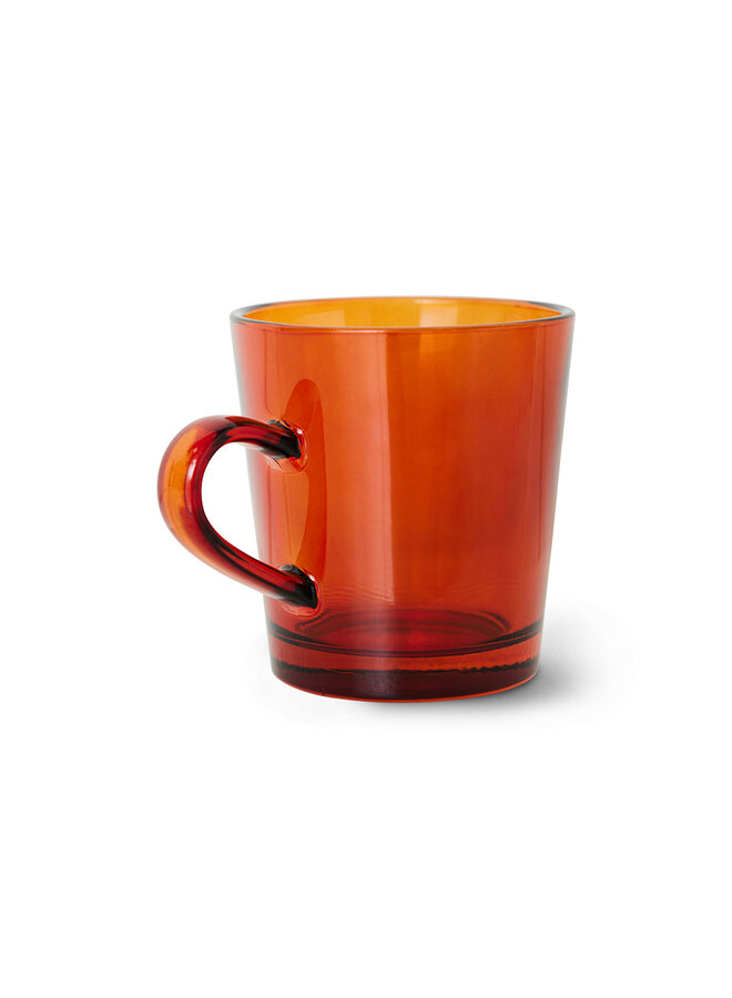 70s Glassware Kaffeegläser (4 Stück) - amber brown