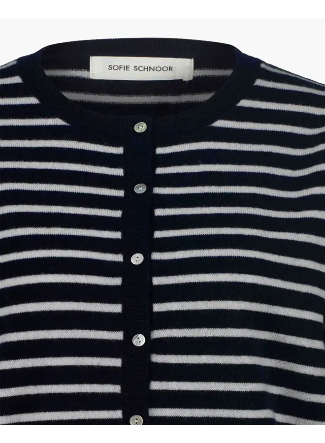 Cardigan dark blue striped