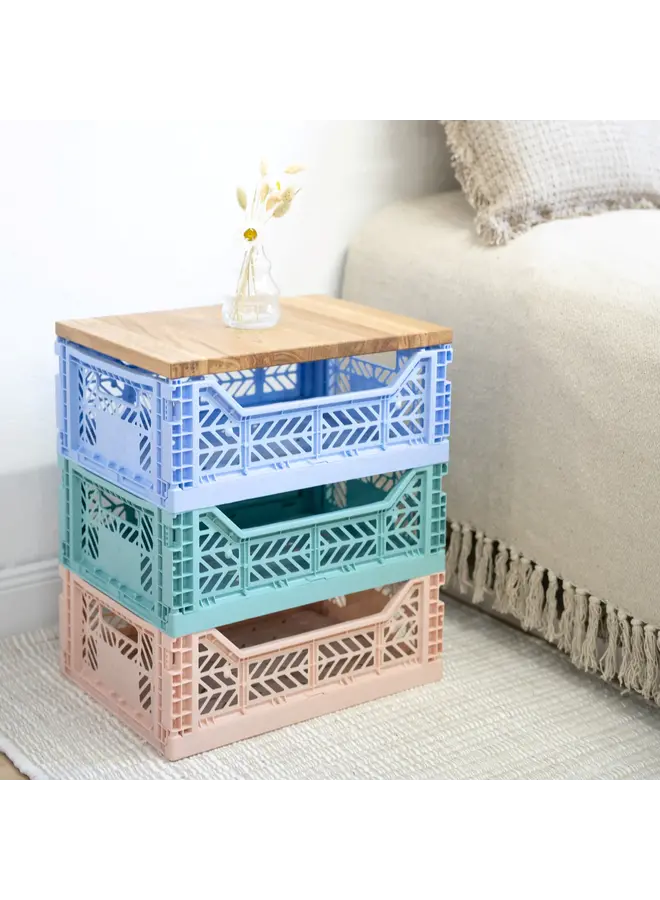 Folding Crate - Almond Green