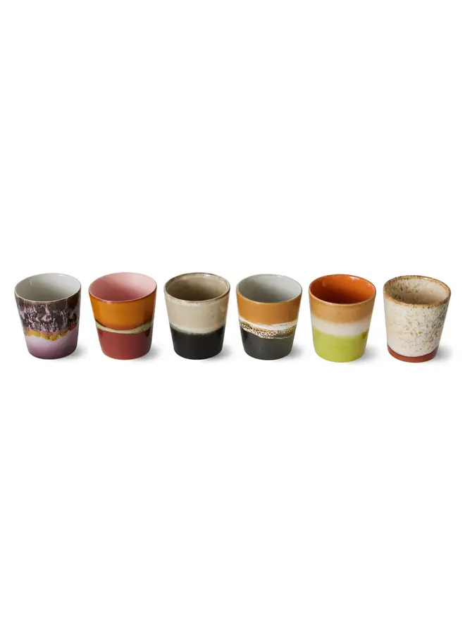 Ceramic 70's mug - Set of 6 SOIL