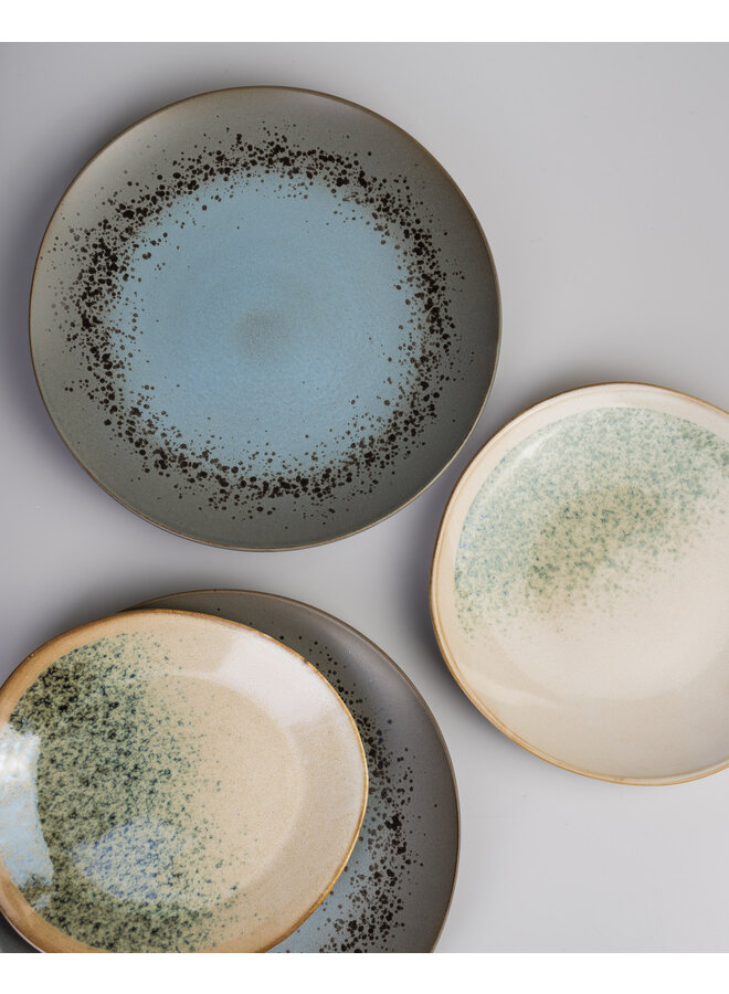 Ceramic 70's side plate - mist