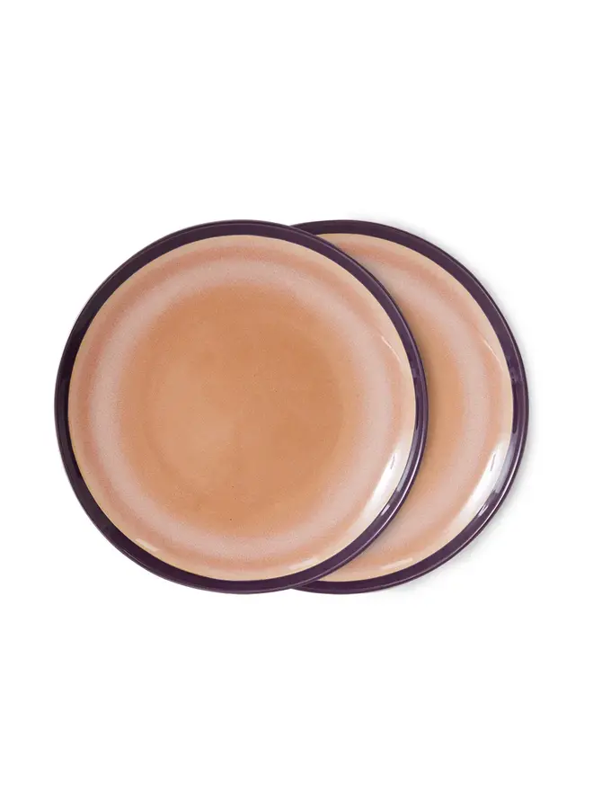 Ceramic 70's dinner plate - bedrock