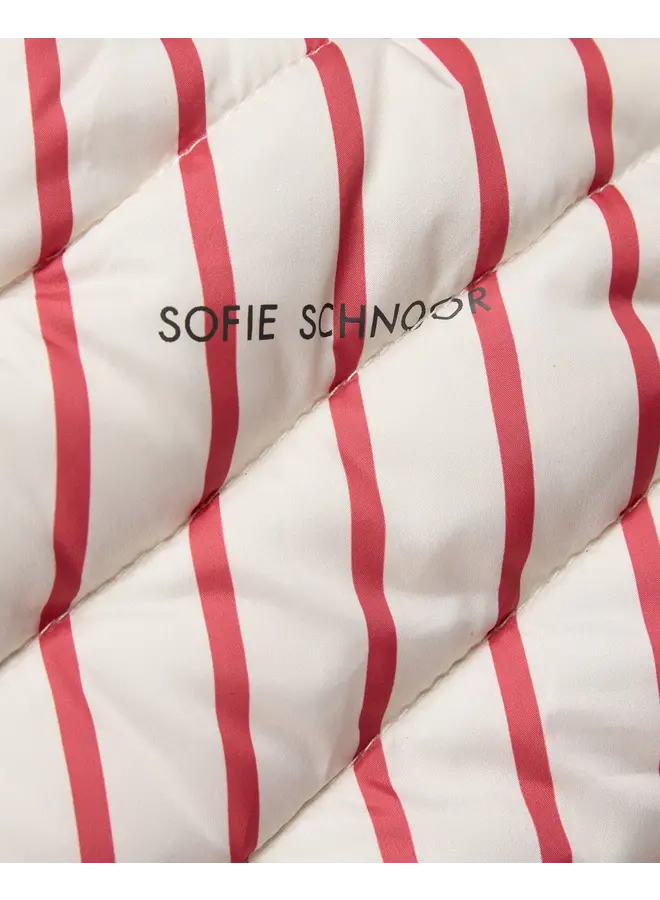 Totebag Off White/ Red Striped