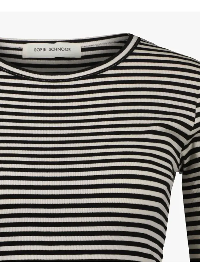 T-Shirt Petricia LS black striped