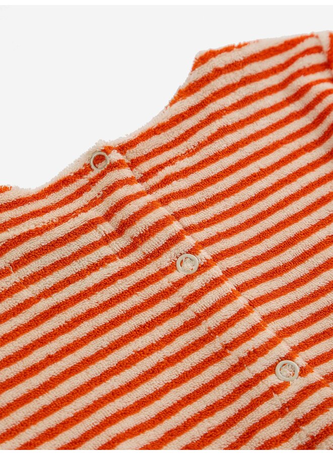 Baby Orange Stripes terry dress