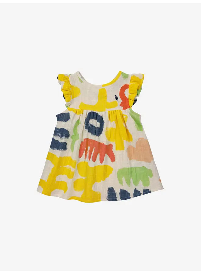 Baby Carnival all over ruffle woven dress