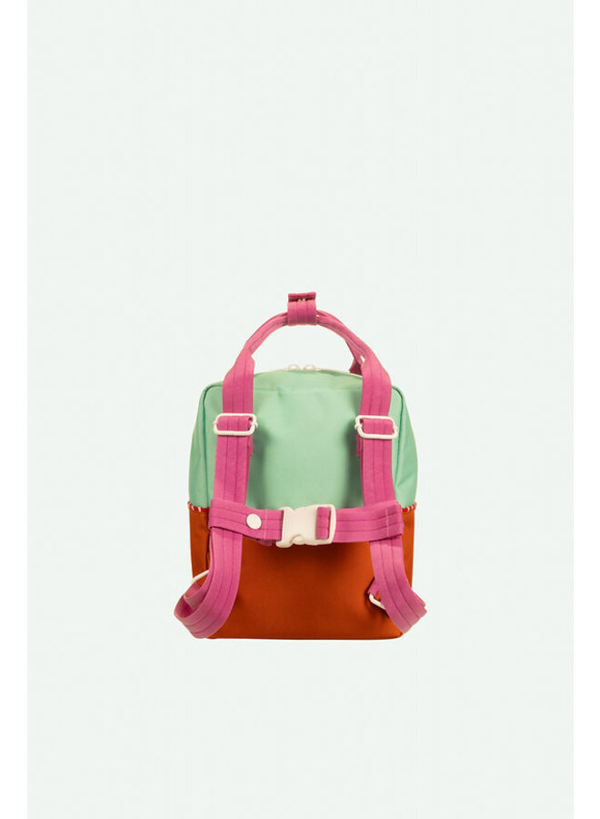 Backpack small better together - towel green + gravel orange