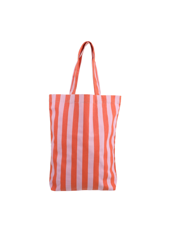 Shopper stripes - dolce pink + arancia orange